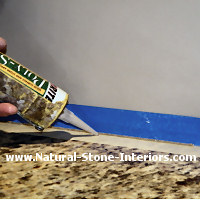 Filling with colored silicone. Filling with colored silicone.