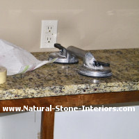 Granite installation. Granite installation.