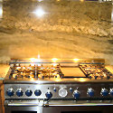 Full Green Bayou Kitchen Backsplash
