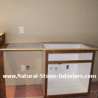 Putting together granite template. Putting together granite template.