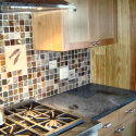 Soapstone With Slate Backsplash