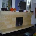 Limestone Fireplace